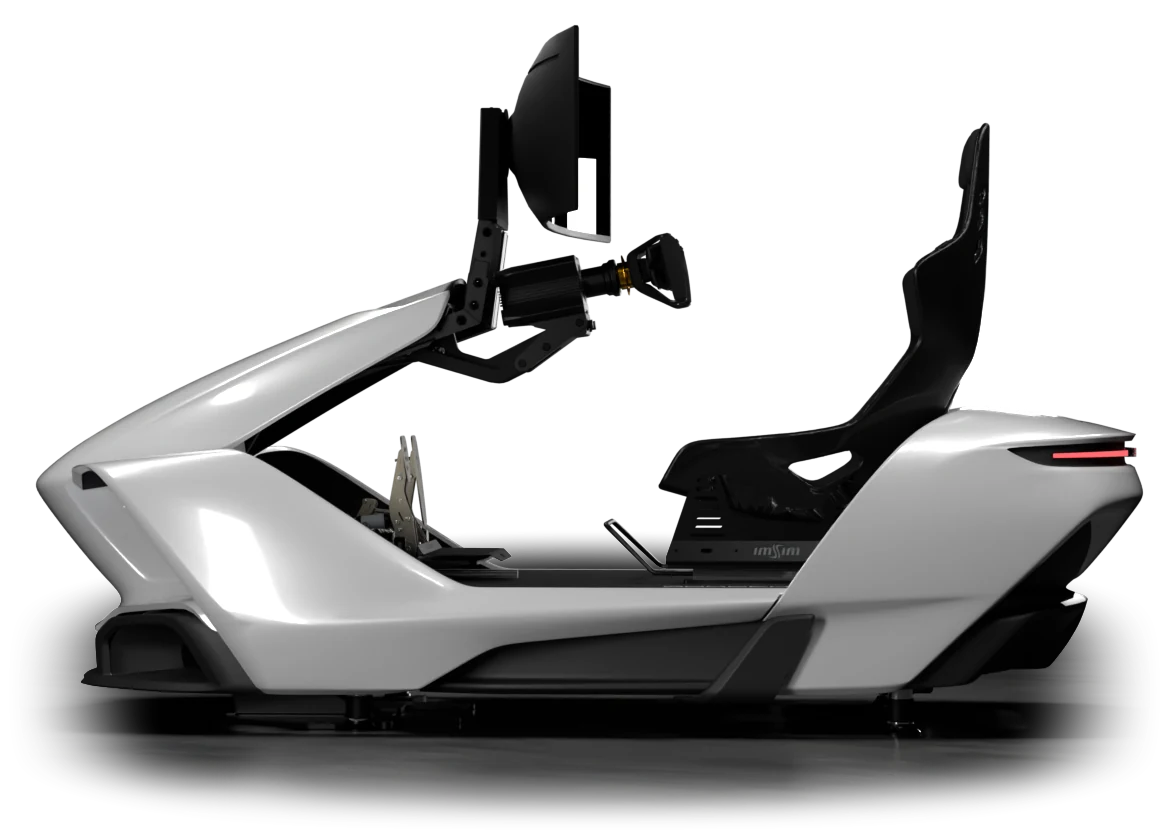 ImSim Porsche Raceborn a rodar de perfil para a frente